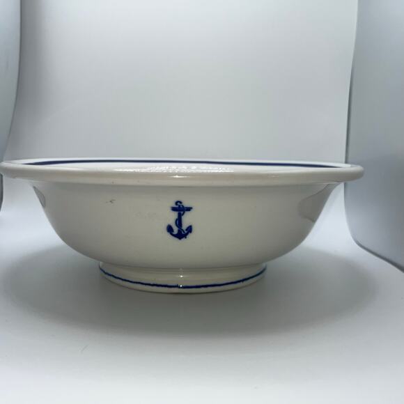 Vintage US Navy Serving Bowl Fouled Anchor SHENANGO China WWII Military 40's 50s - Picture 1 of 14